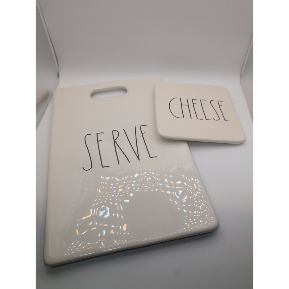 Rae Dunn Serve Cutting Board And Cheese Plate Charcuterie Hors D'oeuvre Snack